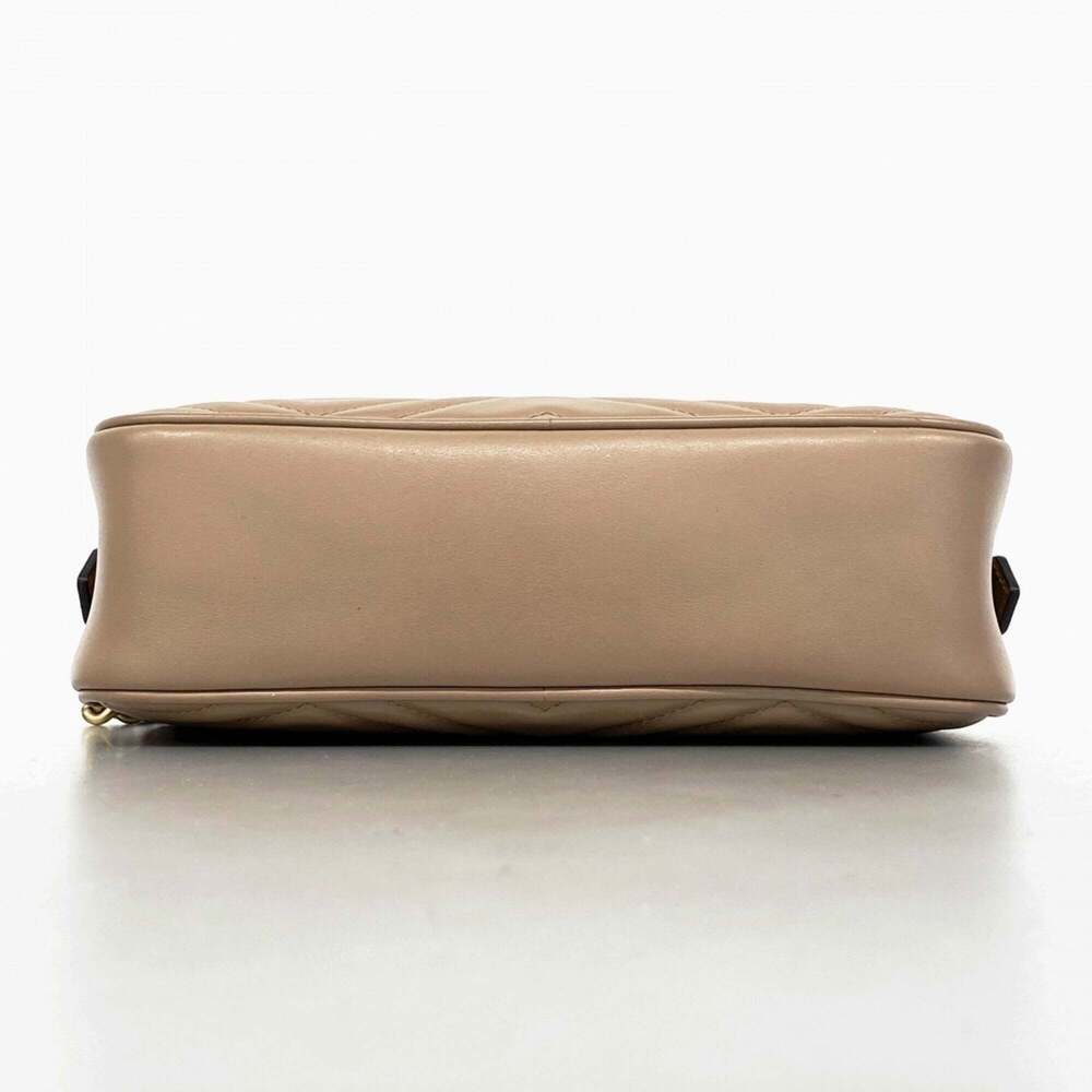 GUCCI Cream Leather GG Marmont Shoulder Bag - Picture 3 of 13